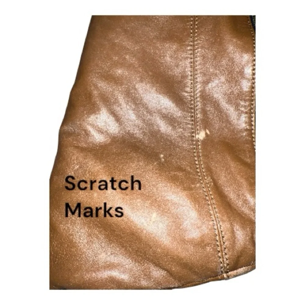 Hype Tan Leather Hobo Bag
